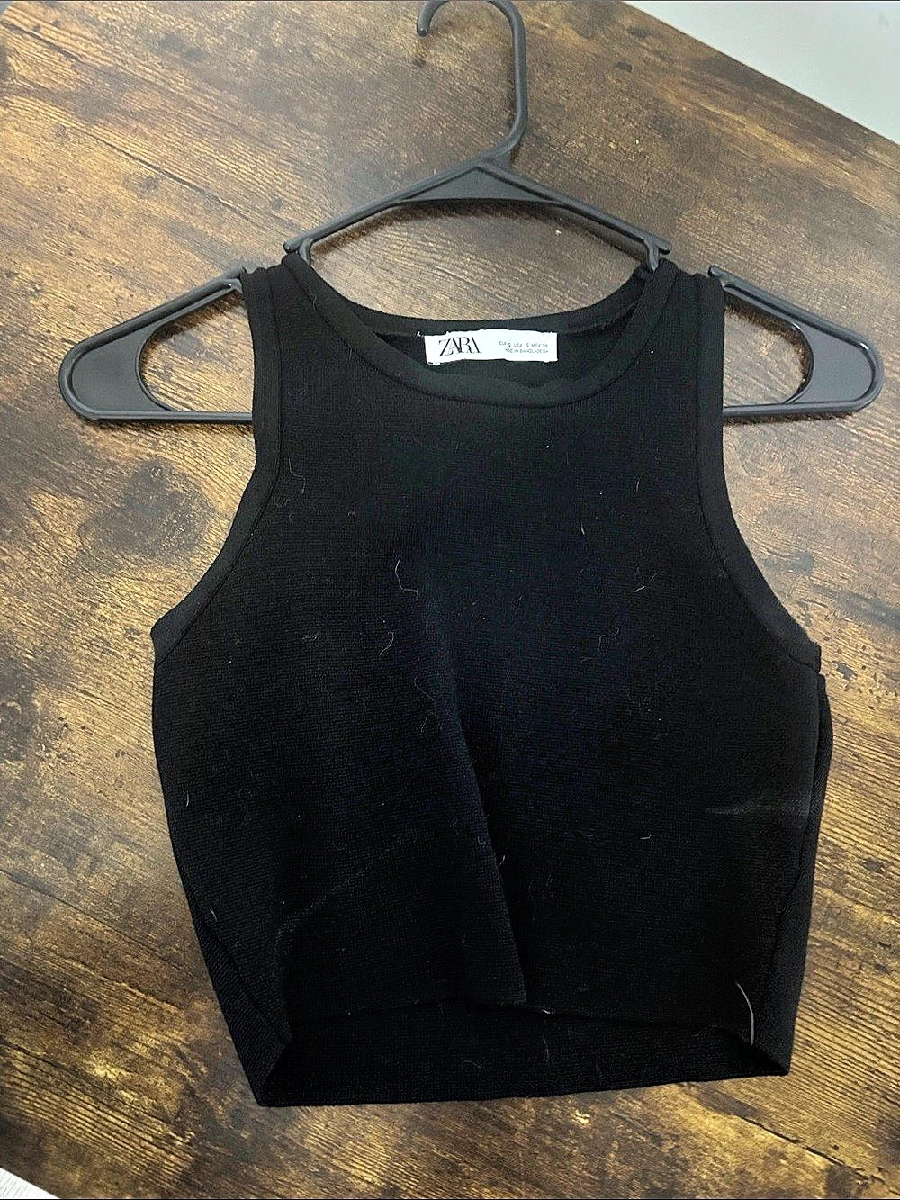 Zara Ribbed Knit Crop Tank Top